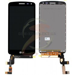 Дисплей для LG K5 X220 Dual Sim, чорний, з сенсорним екраном (дисплейний модуль)
