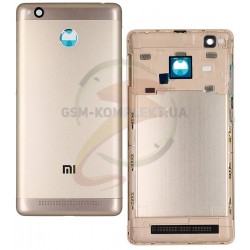 Задня кришка батареї Xiaomi Redmi 3S, золотистий колір, з бічними кнопками