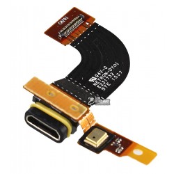Шлейф для Sony E5603 Xperia M5, E5606 Xperia M5, E5633 Xperia M5 Dual, E5643 Xperia M5 Dual, E5653 Xperia M5, E5663 Xperia M5 Dual, коннектора зарядки, с микрофоном