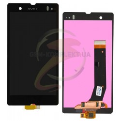 Дисплей для Sony C6602 L36h Xperia Z, C6603 L36i Xperia Z, C6606 L36a Xperia Z, чорний, з сенсорним екраном (дисплейний модуль),original (PRC)