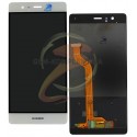 Дисплей для Huawei P9, белый, с тачскрином, оригинал (переклеено стекло), EVA-L09 (Single SIM); EVA-L19, EVA-L29 (Dual SIM)
