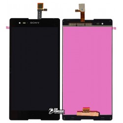 Дисплей для Sony D5322 Xperia T2 Ultra DS, чорний, з сенсорним екраном (дисплейний модуль),original (PRC)