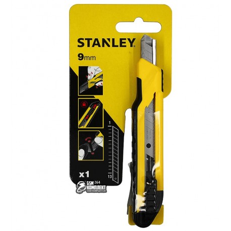 Нож канцелярский Stanley с выдвижным лезвием 9 мм