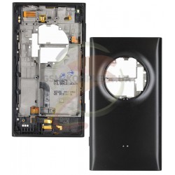Задня панель корпусу для Nokia 1020 Lumia, чорна, з боковими кнопками, повна