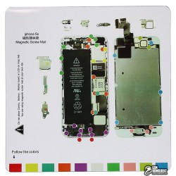 Магнитный коврик для ремонта iPhone 5s, с картой винтов и запчастей