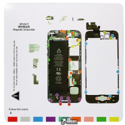 Магнітний килимок для ремонту iPhone 5, з картою гвинтів і запчастин Магнітний килимок для ремонту iPhone 5, з картою гвинтів і запчастин