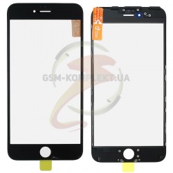 Стекло корпуса для Apple iPhone 6 Plus, черное, с рамкой, с OCA-пленкой Стекло корпуса для Apple iPhone 6 Plus, черное, с рамкой, с OCA-пленкой