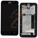 Дисплей для Asus ZenFone 2 (ZE551ML) (Z00AD), черный, с сенсорным экраном (дисплейный модуль), с передней панелью, TM FHD