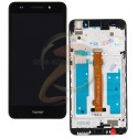 Дисплей для Huawei Y6 II, чорний, з тачскріном, з рамкою, Original PRC, CAM-L21
