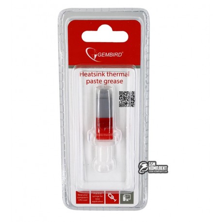 Термопаста Gembird TG-G1.5-01 1.5g Термопаста Gembird TG-G1.5-01 1.5g