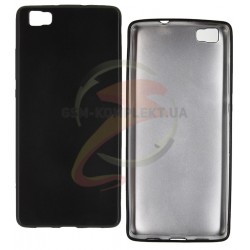 Чехол защитный для Huawei P8 Lite, матовый силиконовый, черный