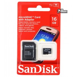 Карта памяти 16Gb microSDHC SanDisk, class 10, UHS