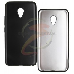 Чехол защитный для Meizu M5, матовый силиконовый, черный