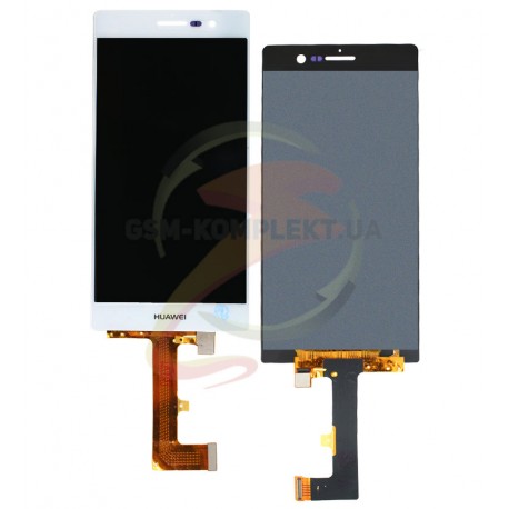 Дисплей для Huawei Ascend P7, белый, с сенсорным экраном (дисплейный модуль)