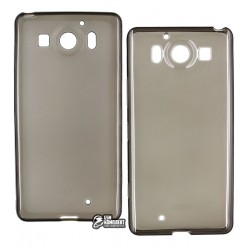 Чехол защитный для Nokia 950, силиконовый, прозрачный, черный Чехол защитный для Nokia 950, силиконовый, прозрачный, черный