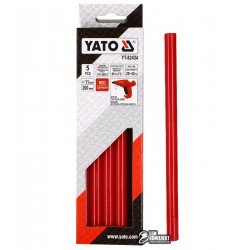 Термоклей красный Yato YT-82434, D 11.2 мм, длинна 20 см, 5 шт