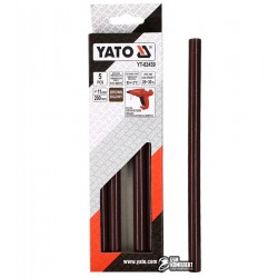 Термоклей коричневый Yato YT-82439, D 11.2 мм, длинна 20 см, 5 шт