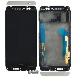 Дисплей для HTC One E8 Dual Sim, білий, з передньою панеллю, з сенсорним екраном (дисплейний модуль)