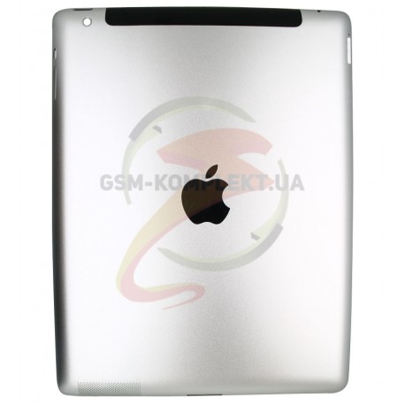 Задняя крышка для планшета Apple iPad 2, серебристая, (версия 3G)