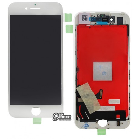 Дисплей iPhone 7, білий, з сенсорним екраном (дисплейний модуль),high-copy