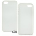 Чохол для iPhone 5 / 5S / SE, TOTO, силіконовий, матовий, білий