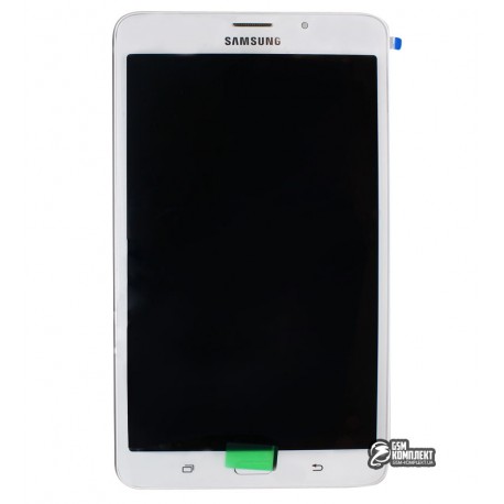 Дисплей для планшета Samsung T285 Galaxy Tab A 7.0 LTE, белый, с сенсорным экраном, с рамкой, original, #GH97-18756B