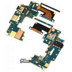 Шлейф для HTC One M7 801e, кнопок звука, коннектора наушников, вспышки, с компонентами