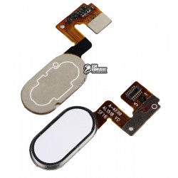 Шлейф для Meizu M3 Note, кнопки меню, белый, с компонентами, 14 pin / L681H