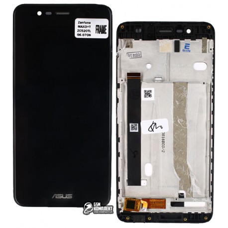 Дисплей для Asus Zenfone 3 Max (ZC520TL), черный, с сенсорным экраном, с рамкой