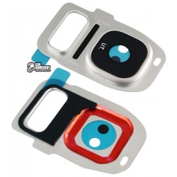 Скло камери для Samsung G930F Galaxy S7, G935F Galaxy S7 EDGE, сріблясте