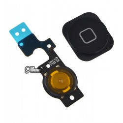 Шлейф для iPhone 5C, кнопки меню, черный Шлейф для iPhone 5C, кнопки меню, черный