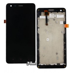 Дисплей для Xiaomi Redmi 2, чорний, з сенсорним екраном (дисплейний модуль),з передньою панеллю, original (PRC)