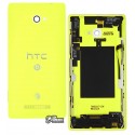 Задняя панель корпуса для HTC C620e Windows Phone 8X, желтая