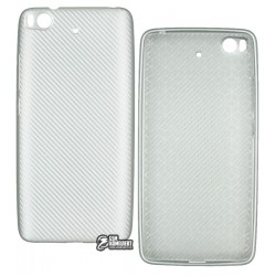 Чехол защитный для Xiaomi Mi5s, силиконовый, карбон, серебро Чехол защитный для Xiaomi Mi5s, силиконовый, карбон, серебро