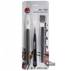 Набор инструментов BAKU BK7280-A для разборки корпусов (шпатель, скальпель, прямой пинцет) Набор инструментов BAKU BK7280-A для разборки корпусов (шпатель, скальпель, прямой пинцет)