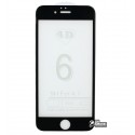 Защитное стекло 4D Glass для iPhone 6, iPhone 6S, 3D, 0,3 мм 9H, черное