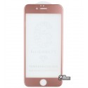 Загартоване захисне скло 4D Glass для Apple iPhone 6, iPhone 6S, 3D, 0,3 мм 9H, Rose Gold