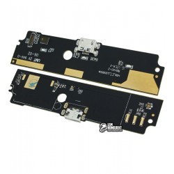 Шлейф для Xiaomi Redmi Note, коннектора зарядки, тип 2, с компонентами, LTE версия