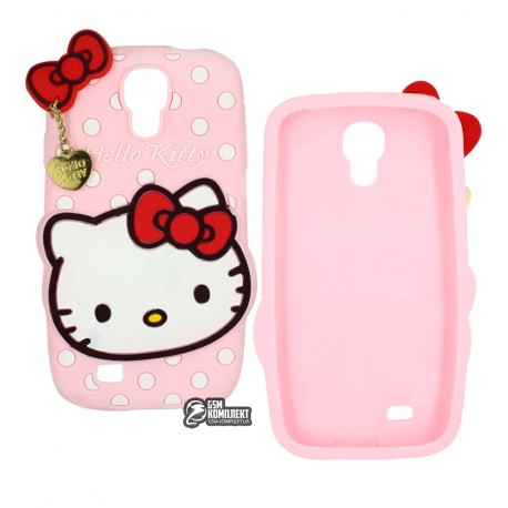Чехол 3D Hello Kitty для Samsung I9500 Galaxy S4, I337, I545, I9505, I9506, I9507, M919 светло-розовый