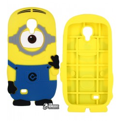 Чехол 3D Миньон для Samsung I337 Galaxy S4, I545, I9500, I9505, I9506, I9507, M919, силиконовый, желтый