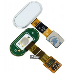 Шлейф для Meizu M5s, кнопки меню, белый, с пластиком