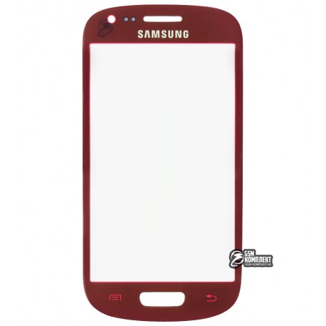 Стекло корпуса для Samsung I8190 Galaxy S3 mini, красное