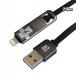 Кабель Micro USB+Lightning 2 в 1 Remax Transformer Kingkong плоский