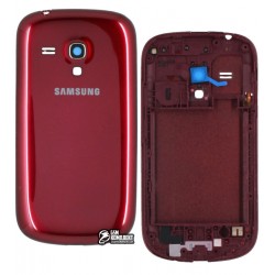 Корпус для Samsung I8190 Galaxy S3 mini, бордовый