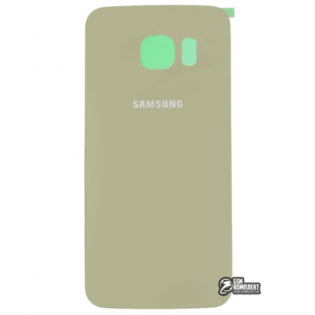 Задня панель корпусу для Samsung G925F Galaxy S6 EDGE, золотиста, 2.5D, original (PRC)