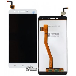 Дисплей для Lenovo K6 Note (K53a48), белый, с сенсорным экраном (дисплейный модуль)