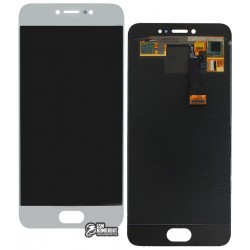 Дисплей для Meizu Pro 6, белый, с сенсорным экраном, original (PRC)