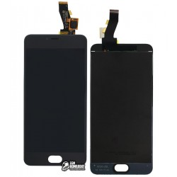 Дисплей для Meizu M3, черный, с сенсорным экраном