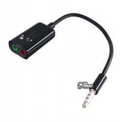 Переходник TOTO TCJ-56 Сonnector 3.5 jack 2 in 1 черный