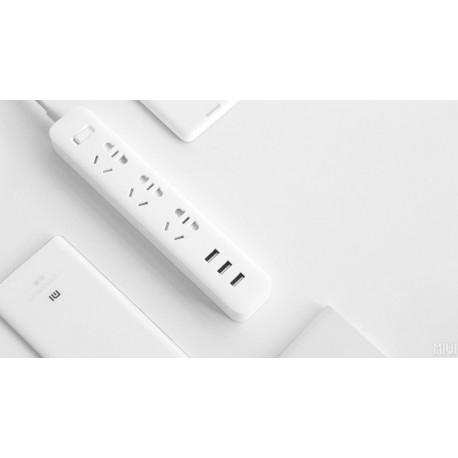Удлинитель Xiaomi, 2500W 10A, 3 USB порта для зарядки, 3,1 А